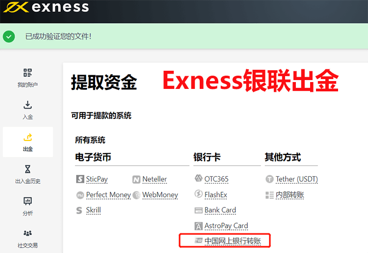 Exness外汇平台能出金吗