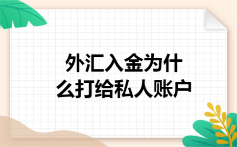 外汇平台出入金为什么是私人转账